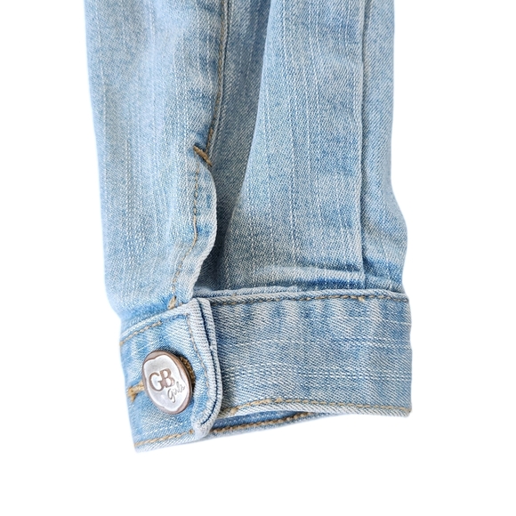 GB Girls Patch Light-Wash Jean Jacket / Size 6X - Picture 12 of 15